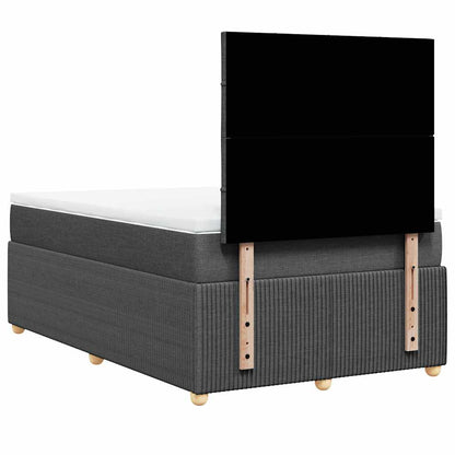 Giroletto a Molle con Materasso Grigio Scuro 120x190cm Tessuto