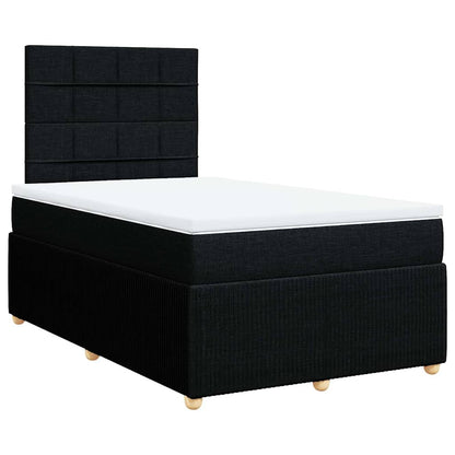 Giroletto a Molle con Materasso Nero 120x190 cm in Tessuto