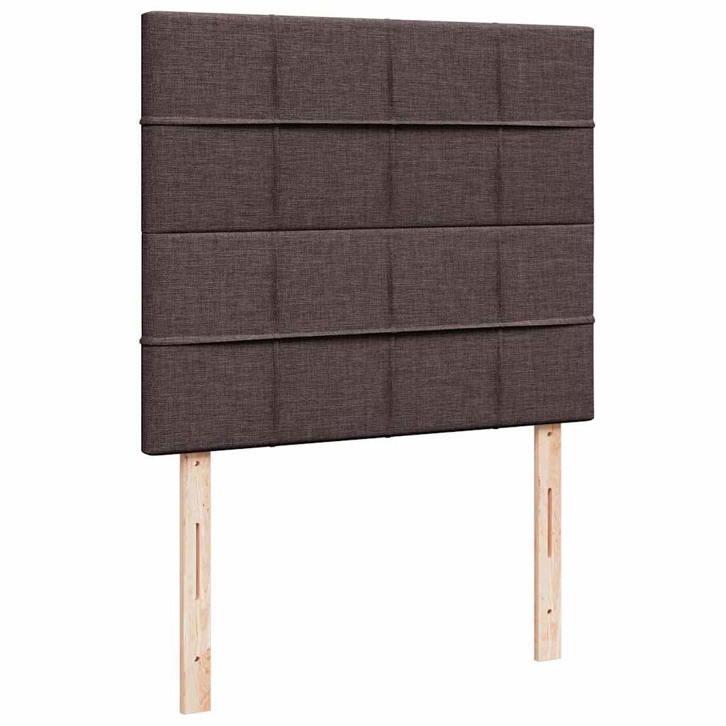 Giroletto a Molle con Materasso Marrone Scuro 120x190cm Tessuto