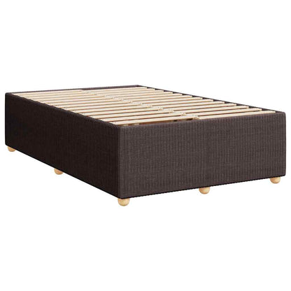 Giroletto a Molle con Materasso Marrone Scuro 120x190cm Tessuto