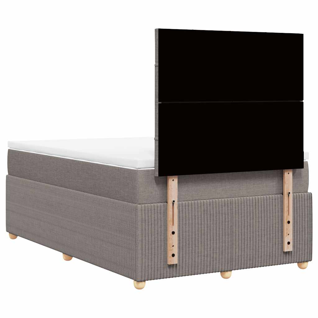 Giroletto a Molle con Materasso Tortora 120x190 cm in Tessuto