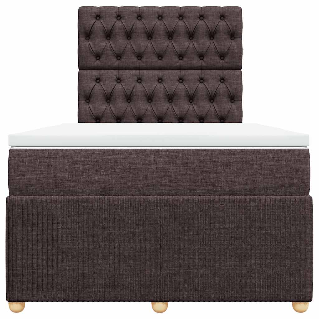 Giroletto a Molle con Materasso Marrone Scuro 120x190cm Tessuto | homemem39