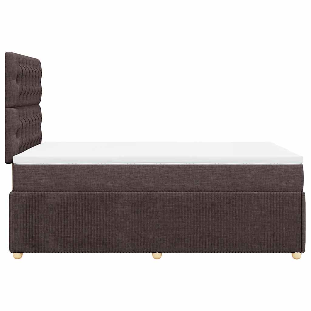 Giroletto a Molle con Materasso Marrone Scuro 120x190cm Tessuto | homemem39
