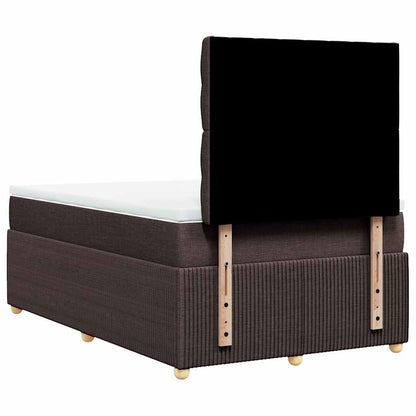 Giroletto a Molle con Materasso Marrone Scuro 120x190cm Tessuto | homemem39