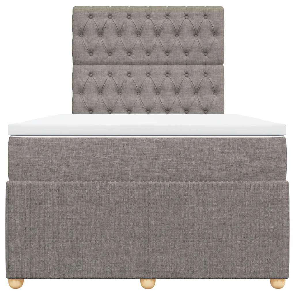 Giroletto a Molle con Materasso Tortora 120x190 cm in Tessuto