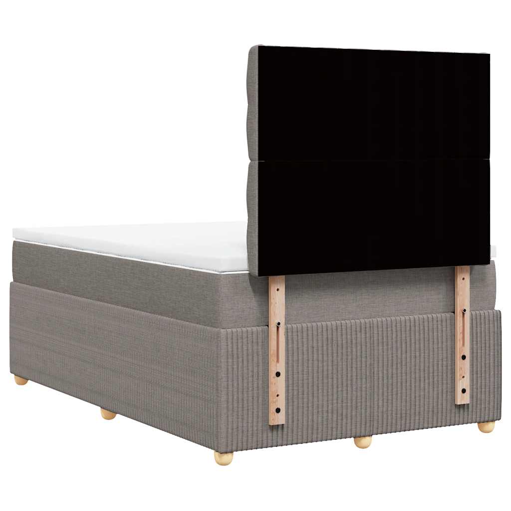 Giroletto a Molle con Materasso Tortora 120x190 cm in Tessuto