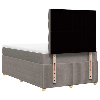 Giroletto a Molle con Materasso Tortora 120x190 cm in Tessuto