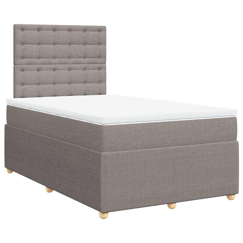 Giroletto a Molle con Materasso Tortora 120x190 cm in Tessuto