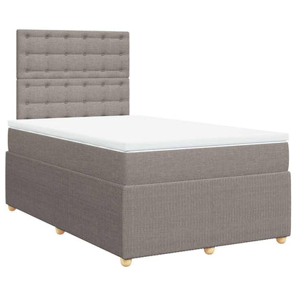 Giroletto a Molle con Materasso Tortora 120x190 cm in Tessuto
