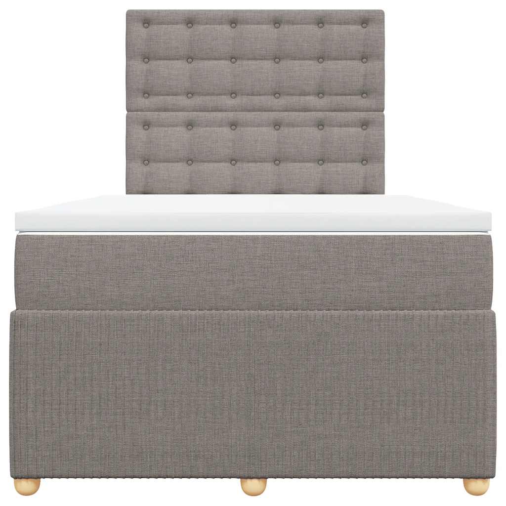 Giroletto a Molle con Materasso Tortora 120x190 cm in Tessuto