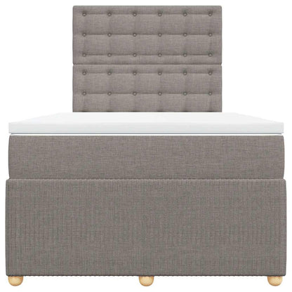 Giroletto a Molle con Materasso Tortora 120x190 cm in Tessuto