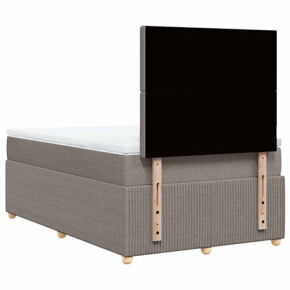 Giroletto a Molle con Materasso Tortora 120x190 cm in Tessuto