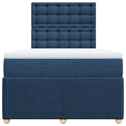 Giroletto a Molle con Materasso Blu 120x190 cm in Tessuto - homemem39