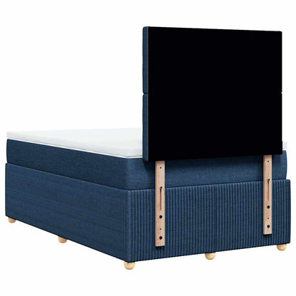 Giroletto a Molle con Materasso Blu 120x190 cm in Tessuto