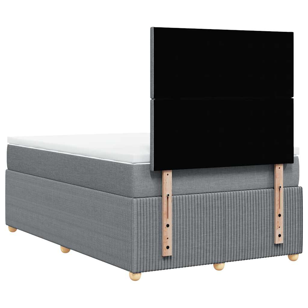 Giroletto a Molle con Materasso Grigio Chiaro 120x200cm Tessuto | homemem39