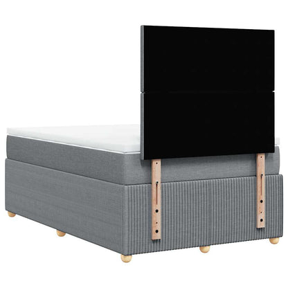 Giroletto a Molle con Materasso Grigio Chiaro 120x200cm Tessuto