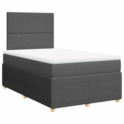 Giroletto a Molle con Materasso Grigio Scuro 120x200 cm Tessuto