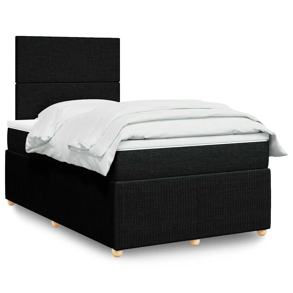 Giroletto a Molle con Materasso Nero 120x200 cm in Tessuto | homemem39