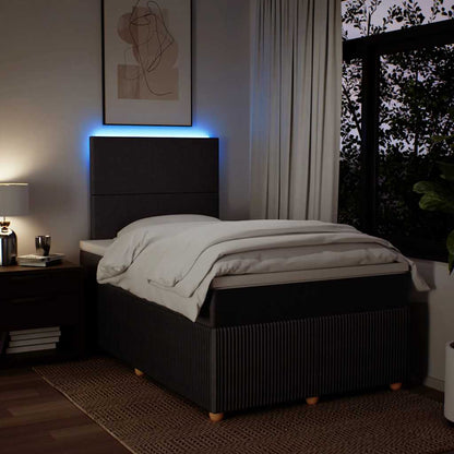 Giroletto a Molle con Materasso Marrone Scuro 120x200cm Tessuto | homemem39