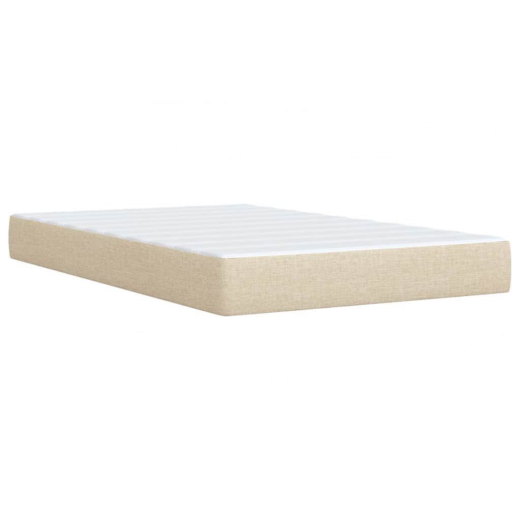 Giroletto a Molle con Materasso Crema 120x200 cm in Tessuto | homemem39
