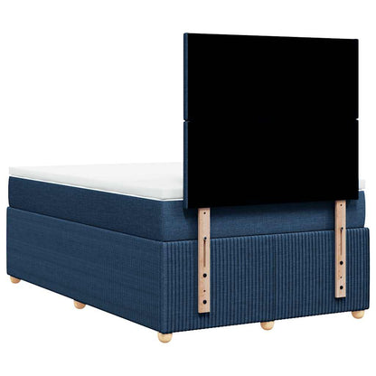 Giroletto a Molle con Materasso Blu 120x200 cm in Tessuto