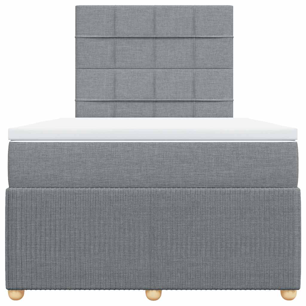 Giroletto a Molle con Materasso Grigio Chiaro 120x200cm Tessuto | homemem39