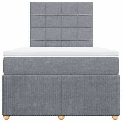 Giroletto a Molle con Materasso Grigio Chiaro 120x200cm Tessuto