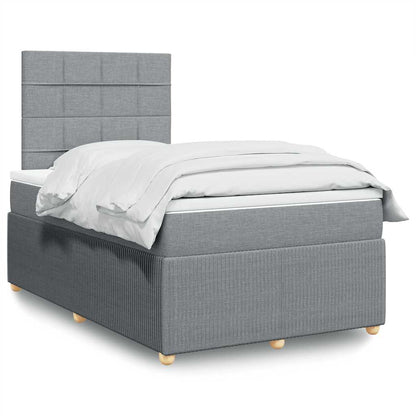 Giroletto a Molle con Materasso Grigio Chiaro 120x200cm Tessuto | homemem39