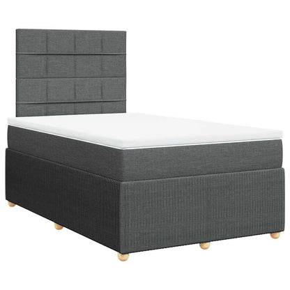 Giroletto a Molle con Materasso Grigio Scuro 120x200 cm Tessuto