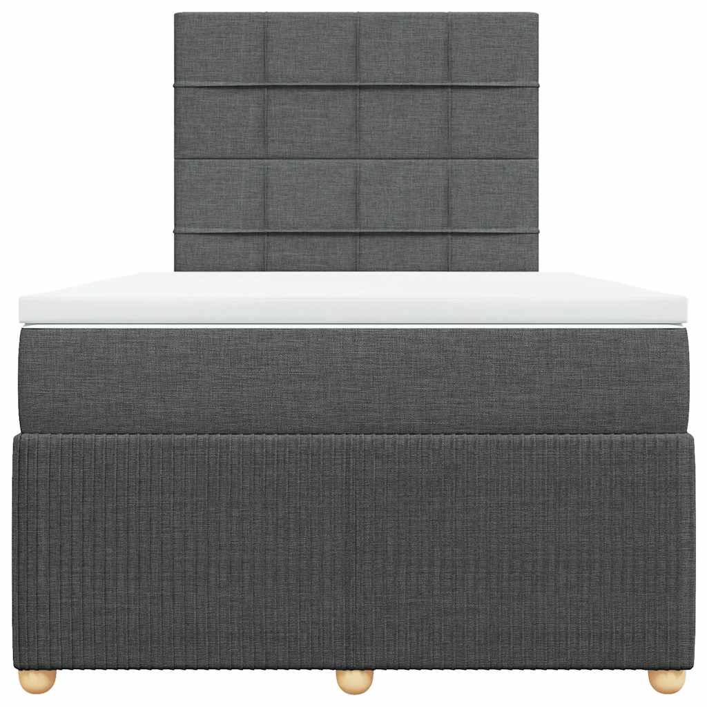 Giroletto a Molle con Materasso Grigio Scuro 120x200 cm Tessuto | homemem39