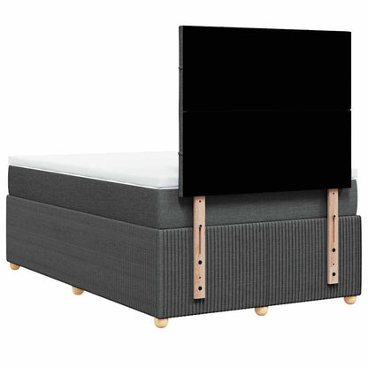 Giroletto a Molle con Materasso Grigio Scuro 120x200 cm Tessuto | homemem39