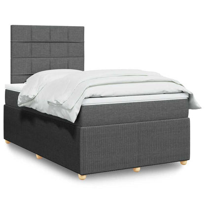 Giroletto a Molle con Materasso Grigio Scuro 120x200 cm Tessuto | homemem39