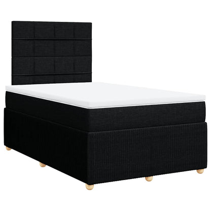 Giroletto a Molle con Materasso Nero 120x200 cm in Tessuto
