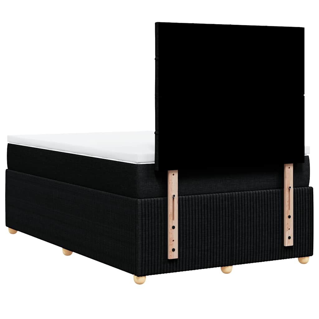 Giroletto a Molle con Materasso Nero 120x200 cm in Tessuto | homemem39