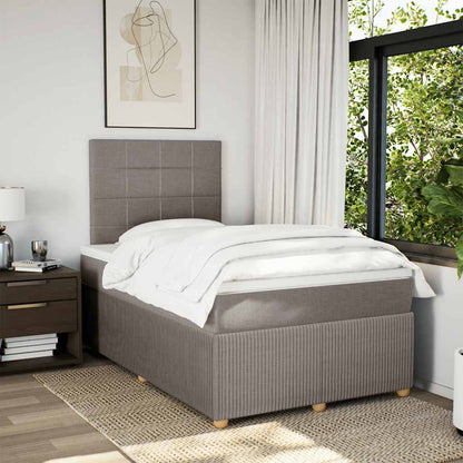 Giroletto a Molle con Materasso Tortora 120x200 cm in Tessuto | homemem39
