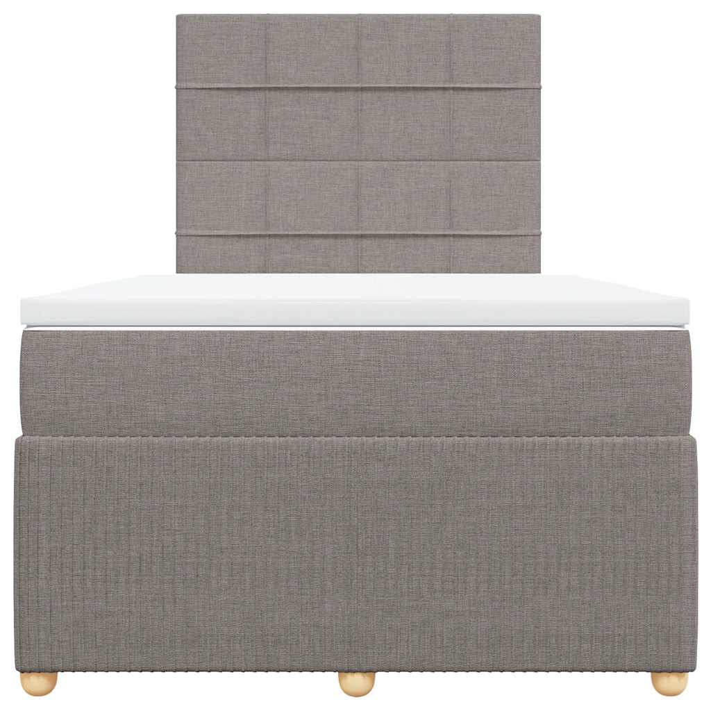 Giroletto a Molle con Materasso Tortora 120x200 cm in Tessuto