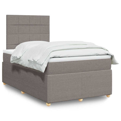 Giroletto a Molle con Materasso Tortora 120x200 cm in Tessuto | homemem39