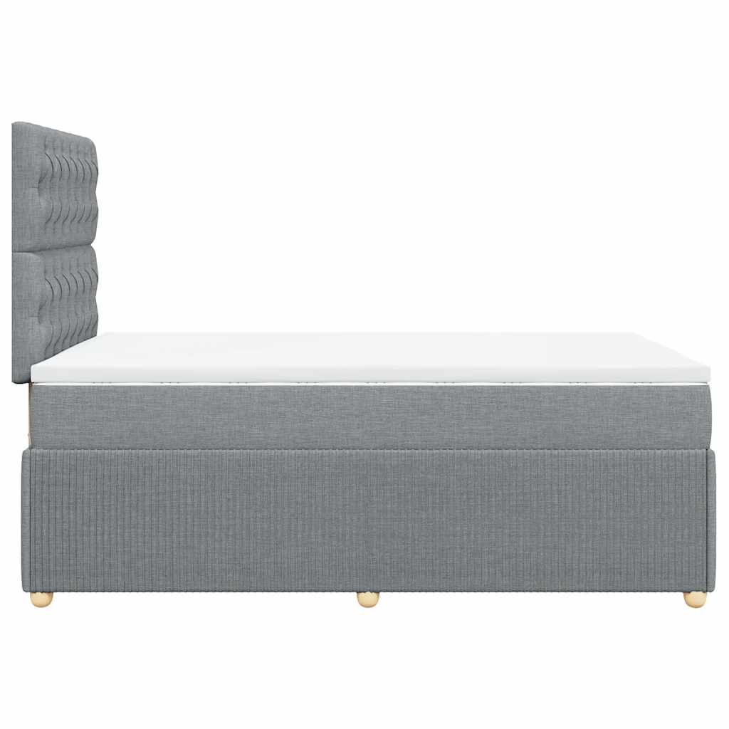Giroletto a Molle con Materasso Grigio Chiaro 120x200cm Tessuto | homemem39
