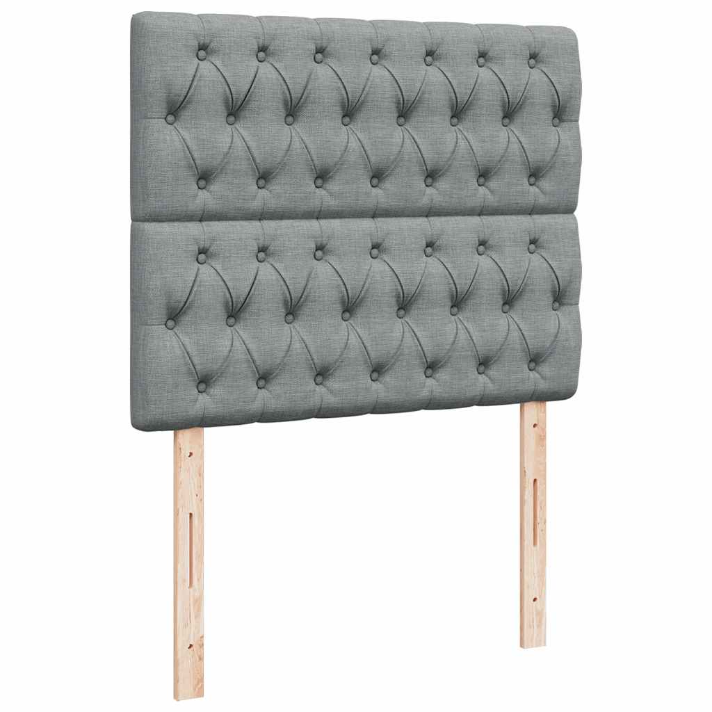 Giroletto a Molle con Materasso Grigio Chiaro 120x200cm Tessuto | homemem39