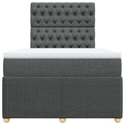 Giroletto a Molle con Materasso Grigio Scuro 120x200 cm Tessuto | homemem39