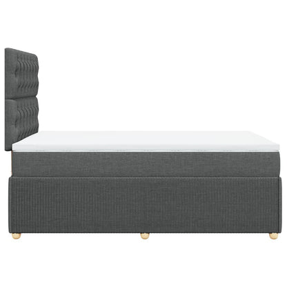 Giroletto a Molle con Materasso Grigio Scuro 120x200 cm Tessuto | homemem39