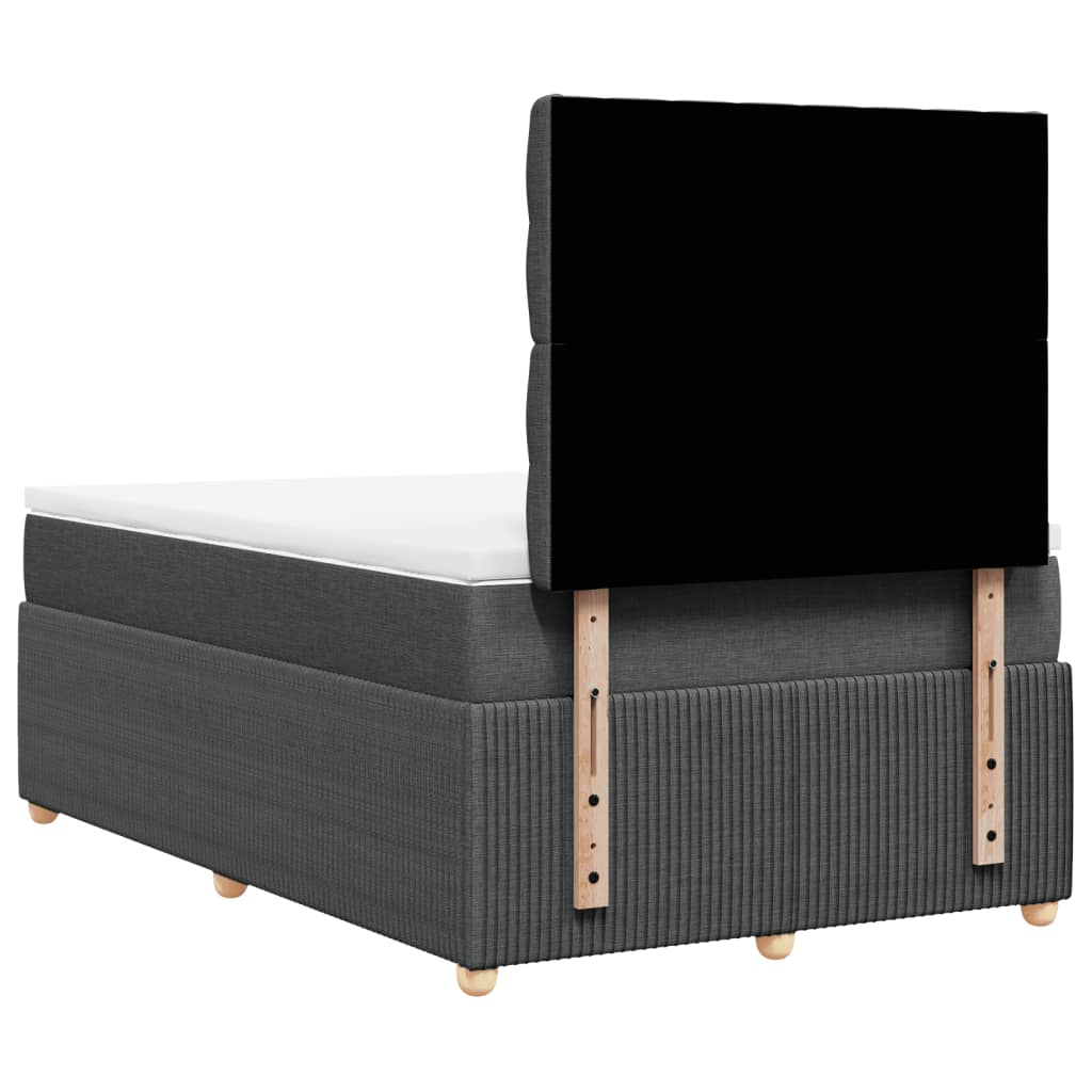 Giroletto a Molle con Materasso Grigio Scuro 120x200 cm Tessuto | homemem39