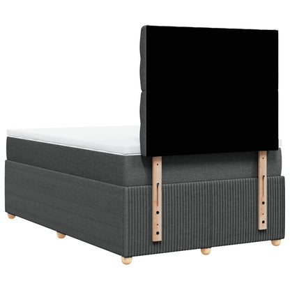 Giroletto a Molle con Materasso Grigio Scuro 120x200 cm Tessuto | homemem39