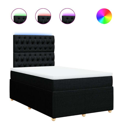 Giroletto a Molle con Materasso Nero 120x200 cm in Tessuto | homemem39