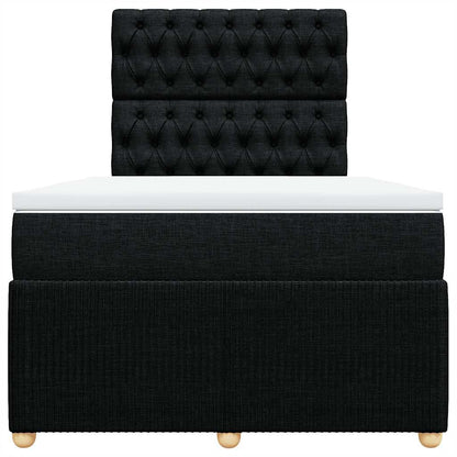 Giroletto a Molle con Materasso Nero 120x200 cm in Tessuto | homemem39