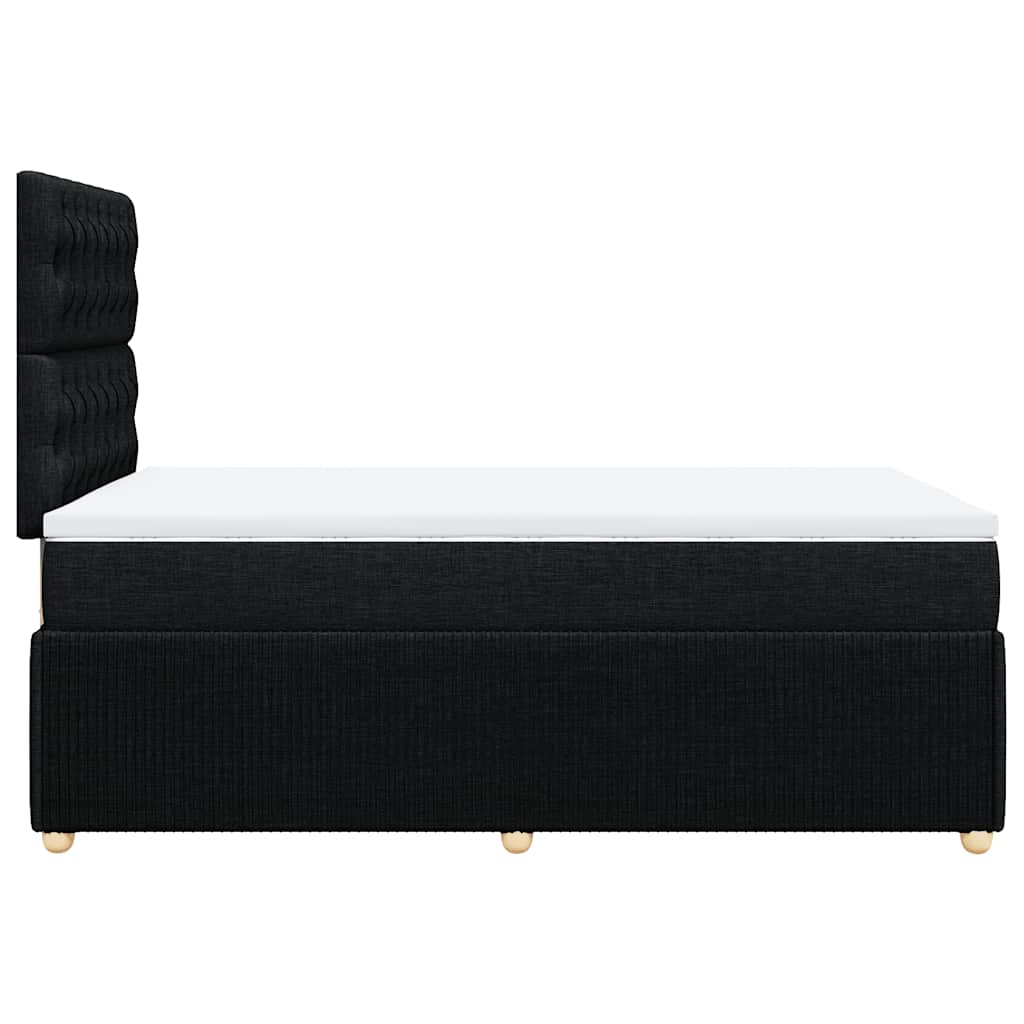 Giroletto a Molle con Materasso Nero 120x200 cm in Tessuto | homemem39