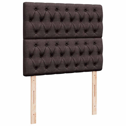 Giroletto a Molle con Materasso Marrone Scuro 120x200cm Tessuto | homemem39