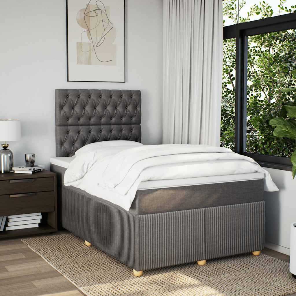 Giroletto a Molle con Materasso Tortora 120x200 cm in Tessuto | homemem39