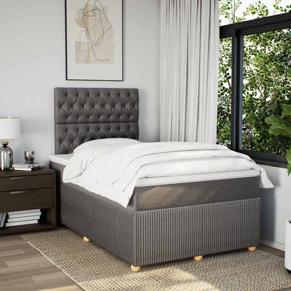 Giroletto a Molle con Materasso Tortora 120x200 cm in Tessuto | homemem39