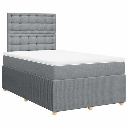 Giroletto a Molle con Materasso Grigio Chiaro 120x200cm Tessuto | homemem39